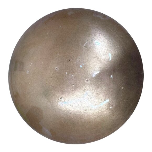 Large 13" Enamel On Copper MCM Striped Blue Handcrafted Gradient Plate Bowl - Picture 3 of 5